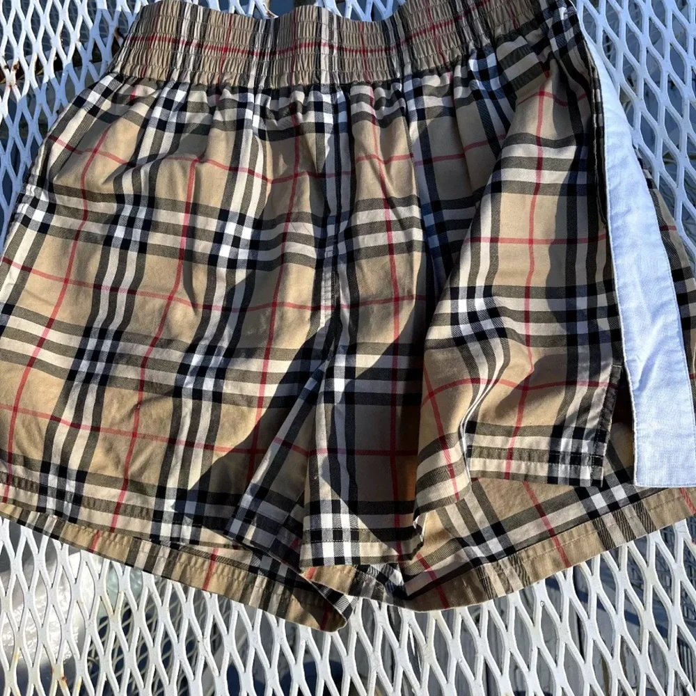 Burberry Audrey Shorts Nova Check Side Stripe Cotton US-6 S M - Picture 6 of 8